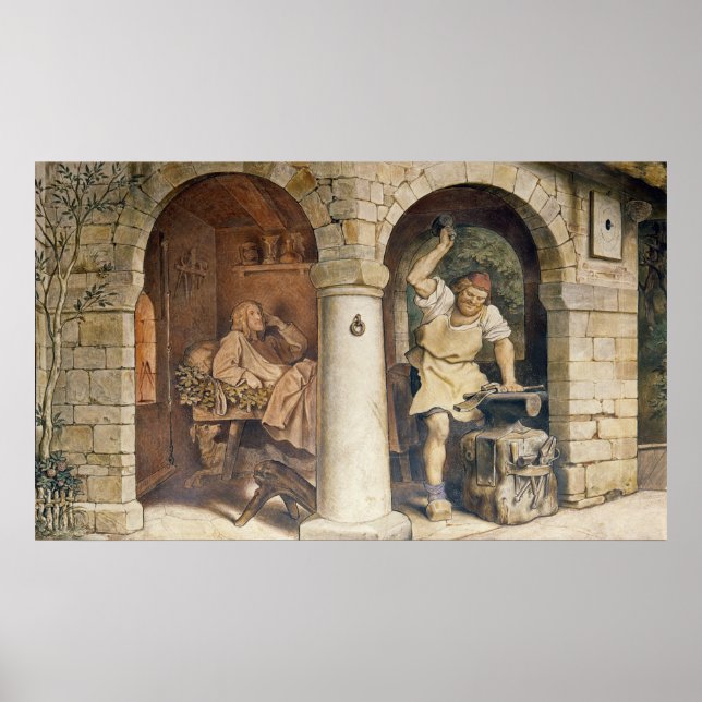 The Blacksmith of Ruhla, 1854 Poster (Framsidan)