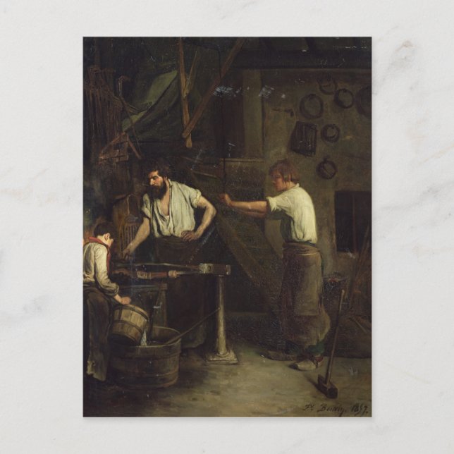 The Blacksmiths, Memory of Treport, 1857 Vykort (Framsida)