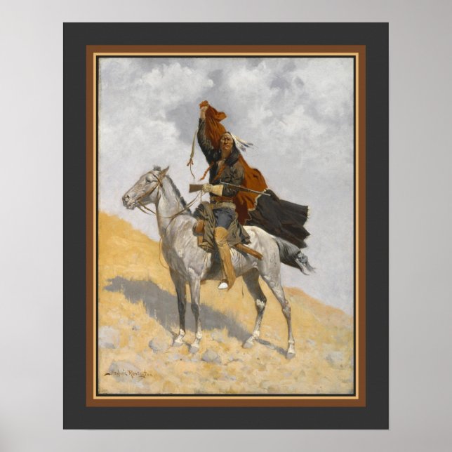 "The Blanket Signal" 1894 Frederic Remington Poster (Framsidan)