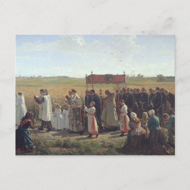 The Blating of the Wheat in the Artois, 1857 Vykort (Framsida)