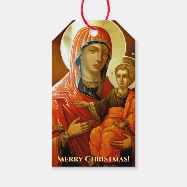 The Blessed Mother of God Icon Presentetikett (Framsidan)