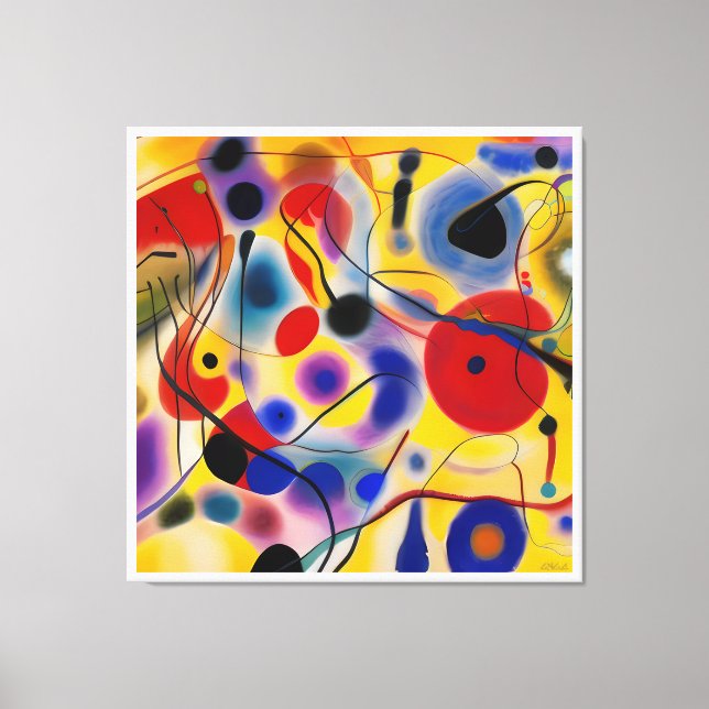 The Blue 10 Abstract Meets Red 6 Canvastryck (Framsida)