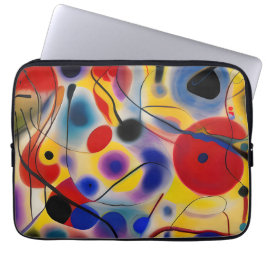 The Blue 10 Abstract Meets Red 6 Laptop Fodral
