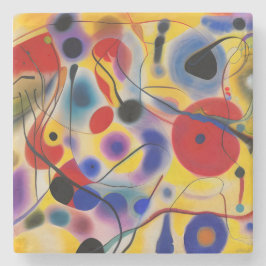 The Blue 10 Abstract Meets Red 6 Stenunderlägg