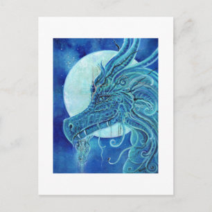 The Blue Dragon fantasin av Renee Lavoie Vykort
