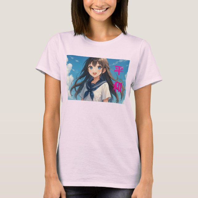 The Blue-Eyed Beauty's Gaze T Shirt (Framsida)