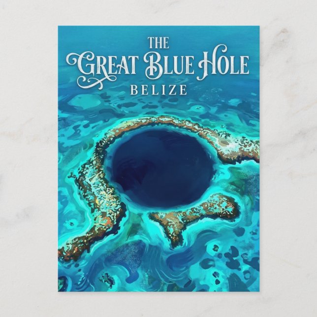 The Blue Hole Belize Vykort (Framsida)