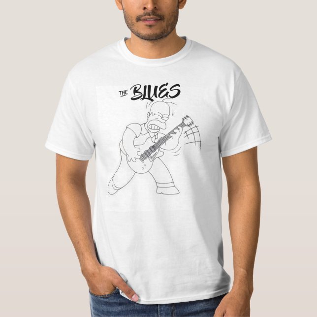 THE BLUES Herrbas T-Shirt (Framsida)