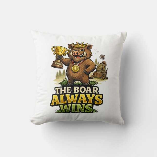 The Boar Always Wins Kudde (Framsida)