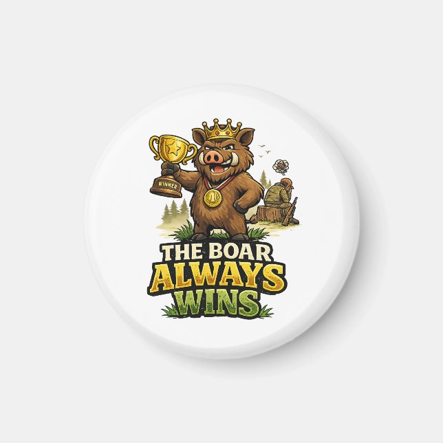 The Boar Always Wins Magnet (Framsidan)