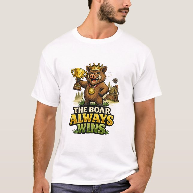 The Boar Always Wins T Shirt (Framsida)