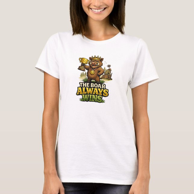 The Boar Always Wins T Shirt (Framsida)