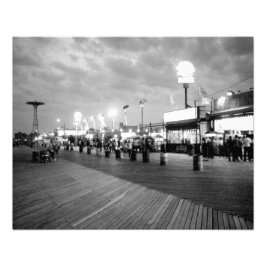 'The Boardwalk at Night' Fotografisk Print Fototryck