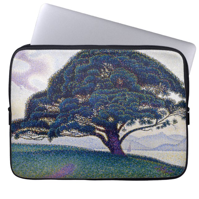 The Bonaventure Pine, Oil Painting, Paul Signac Laptop Fodral (Framsidan)