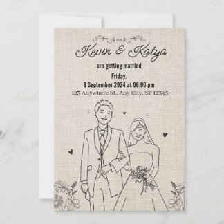 The bond of a lifetime: a wedding invitation julkort