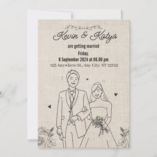 The bond of a lifetime: a wedding invitation julkort (Framsida)