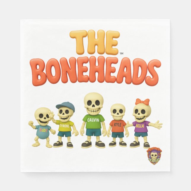 The Boneheads™ Bones Academy™ Pappersservett (Framsidan)