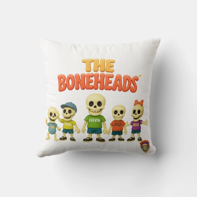 🦴 The Boneheads™ Throw Pillow Kudde (Baksida)