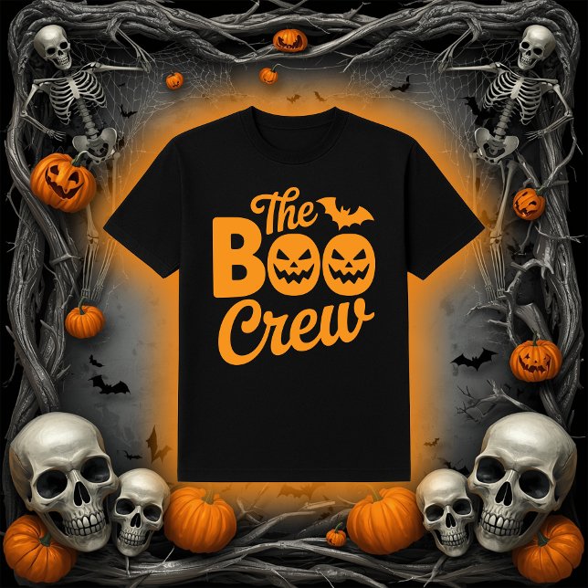 "The Boo Crew" Ghosts, Spider, and Bats Halloween T Shirt (Skapare uppladdad)