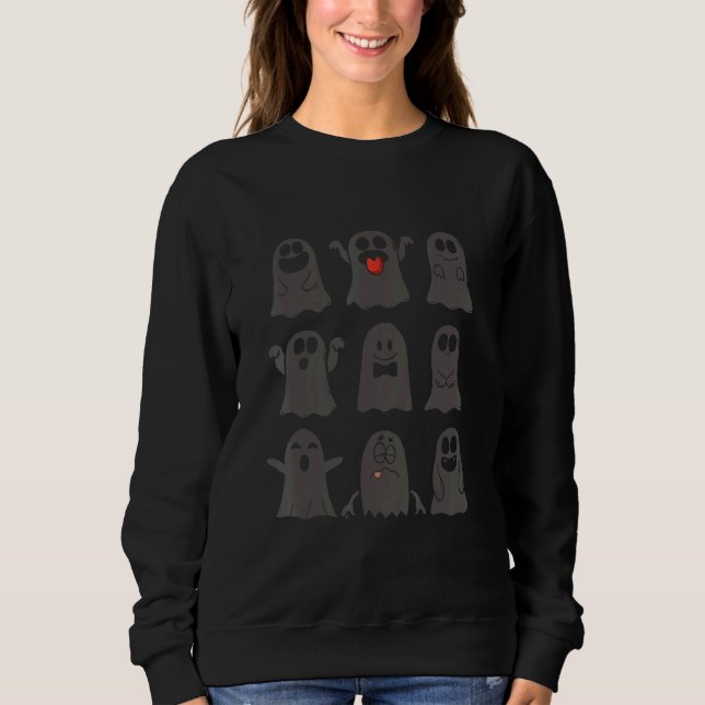 The Boo Crew Halloween Ghost Costume T Shirt (Framsida)