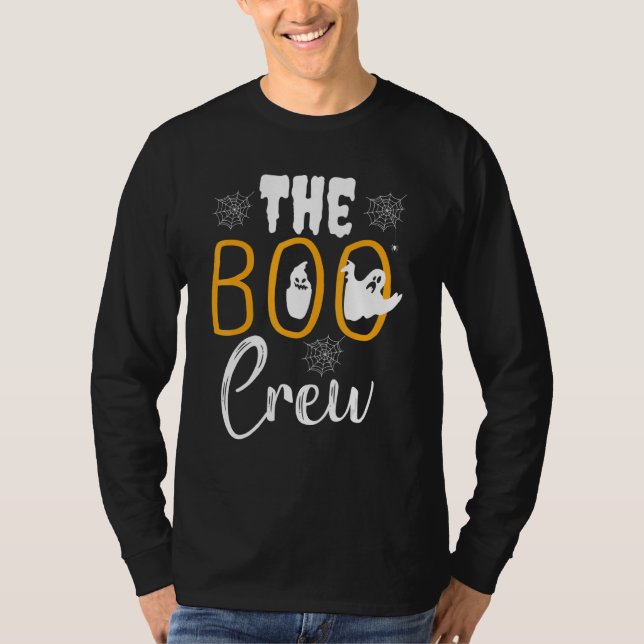 The Boo Crew  Halloween Ghosts Trick or Treat T Shirt (Framsida)