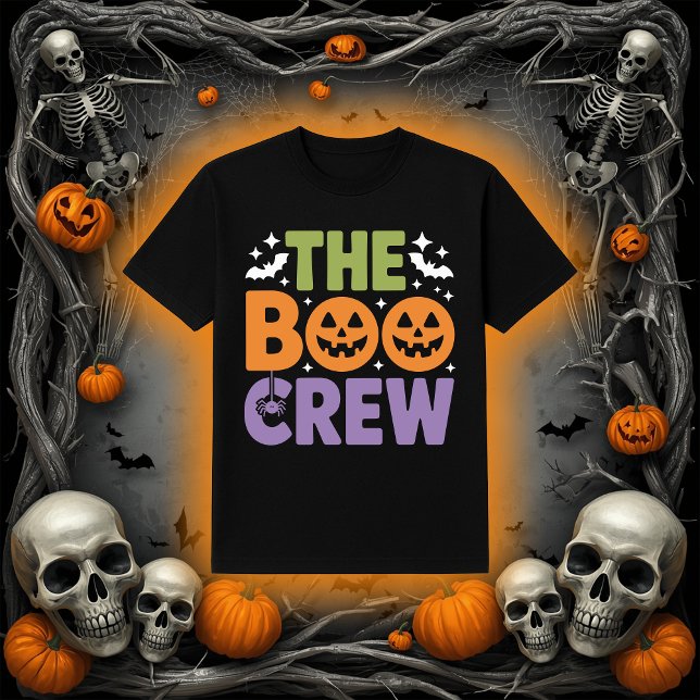The Boo Crew Halloween Jack-O'-Lantern & Spider Gr T Shirt (Skapare uppladdad)