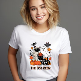 The Boo Crew Halloween Shirt – Funny Black, Orange T Shirt