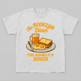 The Booklyn Diner Retro Breakfast Bootleg T Shirt