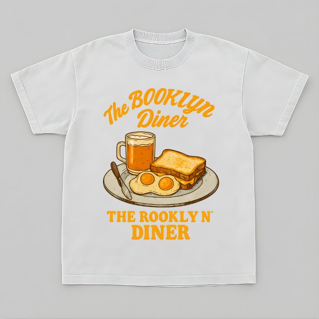 The Booklyn Diner Retro Breakfast Bootleg T Shirt (Skapare uppladdad)