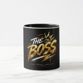 The Boss Crown – Guld Lyx Kraftmugg Mugg