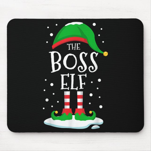 The Boss Elf Christmas Family Matching Xmas Group  Musmatta (Framsidan)