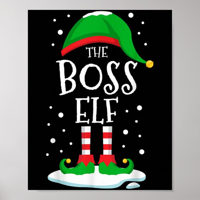 The Boss Elf Christmas Family Matching Xmas Group  Poster (Framsidan)
