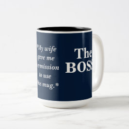 The Boss Humor Två-Tonad Mugg
