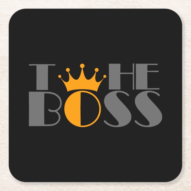 The Boss-kronan Underlägg Papper Kvadrat (Framsidan)