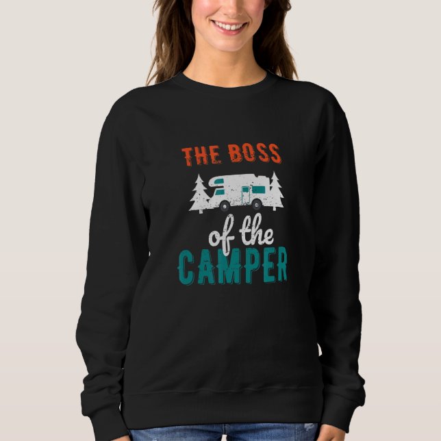 The Boss of the camper   Camper Trailer T Shirt (Framsida)