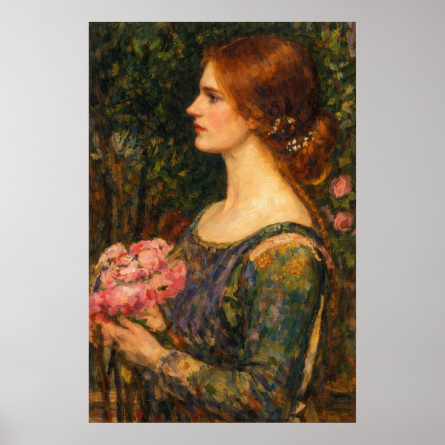 The Bouquet by John William Waterhouse Poster (Framsidan)