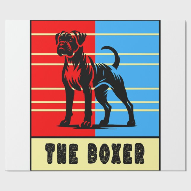 The Boxer - Stark hund Presentpapper (Platt)