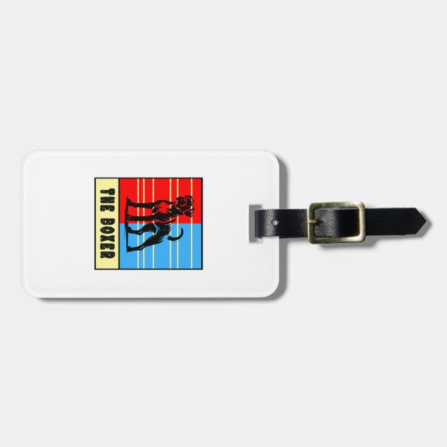 The Boxer - Strong Dog Bagagebricka (Horisontell Framsida)