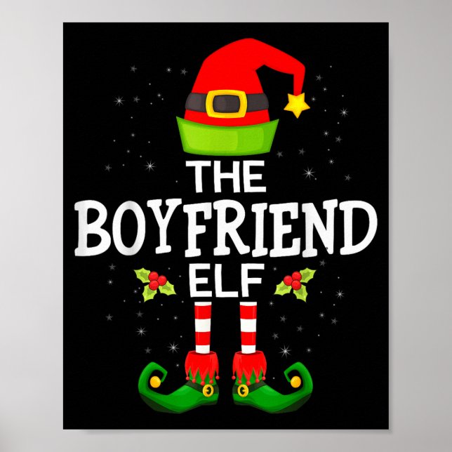The Boyfriend Elf Christmas Family Matching Pajama Poster (Framsidan)