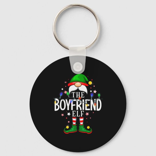 The Boyfriend Elf Christmas Family Pajama Party  Nyckelring (Framsida)
