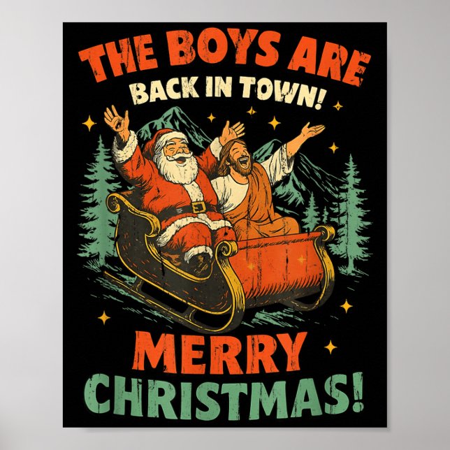 The Boys Are Back In Town Merry Christmas  Poster (Framsidan)