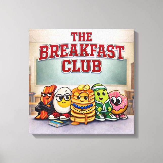 The Breakfast Club - Matgalna Vänner Canvastryck (Framsida)