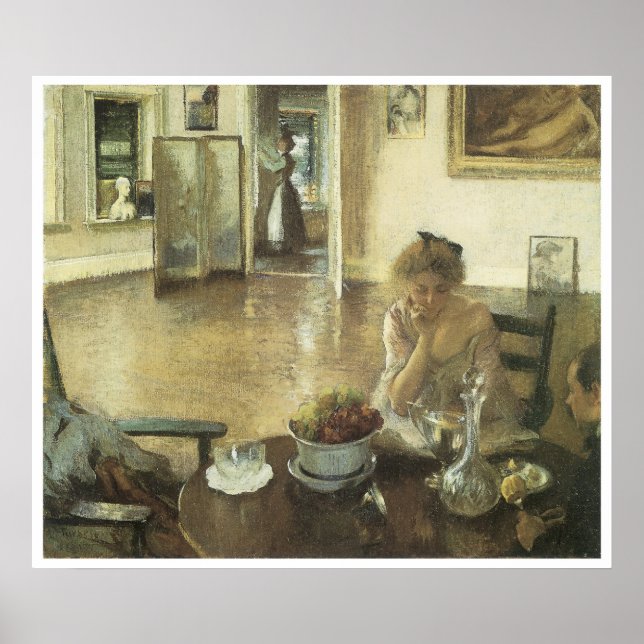 The Breakfast Room, 1903 Edmund Charles Tarbell Poster (Framsidan)