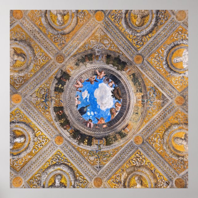 The Bridal Chamber, Ceiling by Andrea Mantegna  Poster (Framsidan)