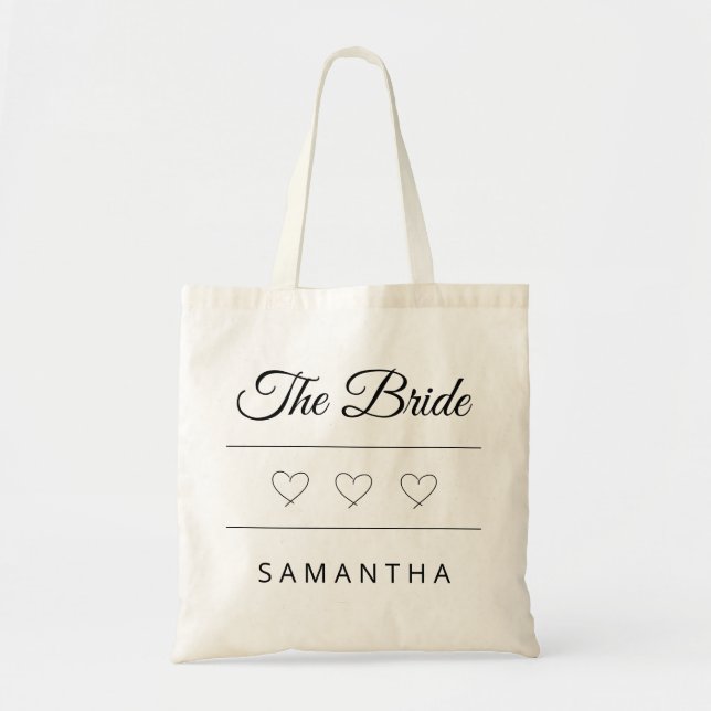The Bride Personalized Wedding Design Tygkasse (Framsidan)