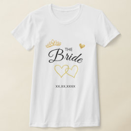 The Bride Wedding Date Elegant Design T Shirt