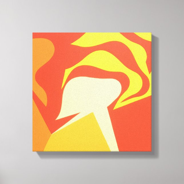 The Bright Unknown Yellow Abstract Canvas Print (Framsida)