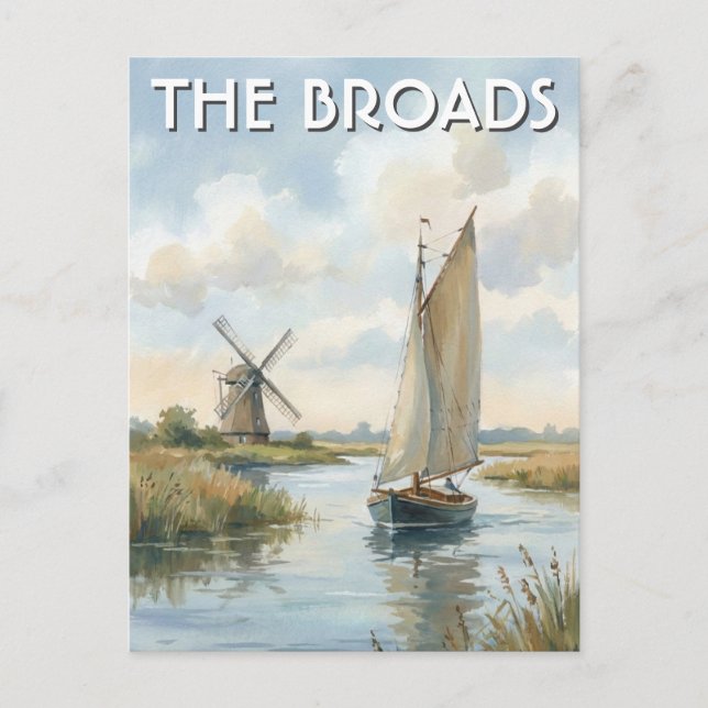The Broads England Resa Vykort (Framsida)