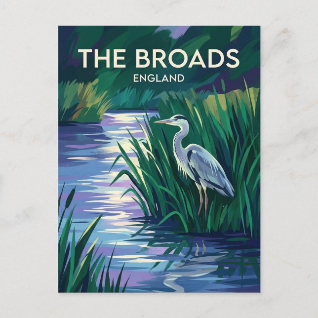 The Broads Storbritannien Vykort (Framsida)