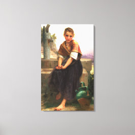 The Broken Pitcher av William-Adolphe Bouguereau Canvastryck